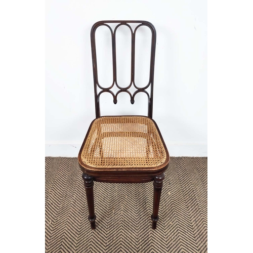 154 - BENTWOOD CHAIRS, a set of four, late 19th century with caned seats, each 36cm W x 90cm H. (4)