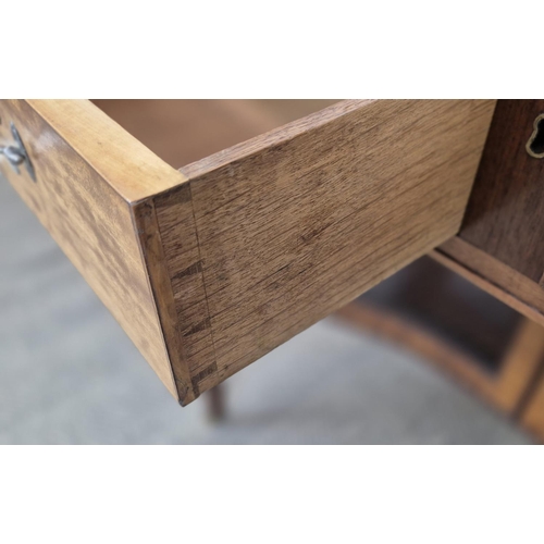 175 - ROLL TOP DESK, George III satinwood and mahogany, circa 1800, with tambour top enclosing six drawers... 