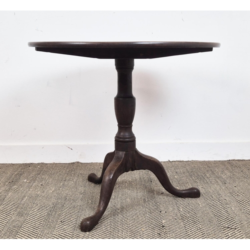 268 - TRIPOD TABLE, George III oak with circular tilt top, 70cm H x 80cm D.