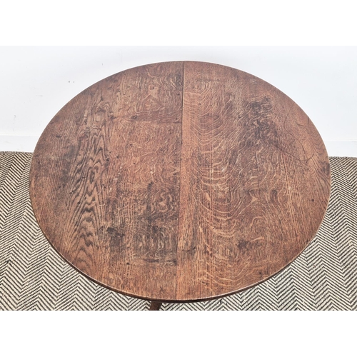 268 - TRIPOD TABLE, George III oak with circular tilt top, 70cm H x 80cm D.