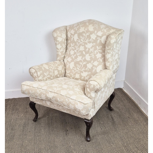 482 - WING BACK ARMCHAIR, Georgian style, 85cm W x 106cm H.