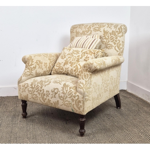 483 - ARMCHAIR, traditional style, 80cm W x 86cm H.