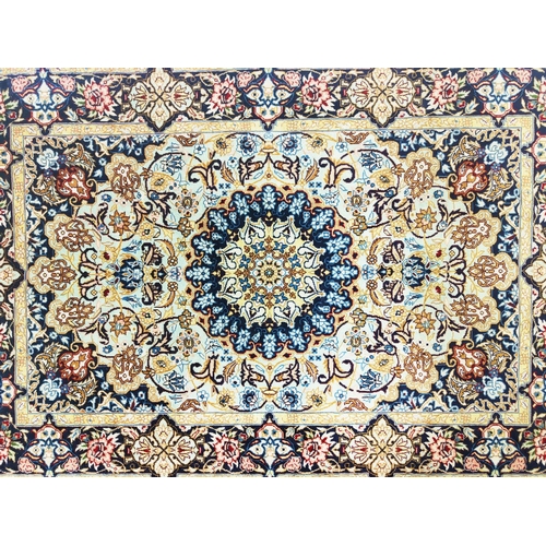 117 - SILK PRAYER RUG, 94cm x 62cm.