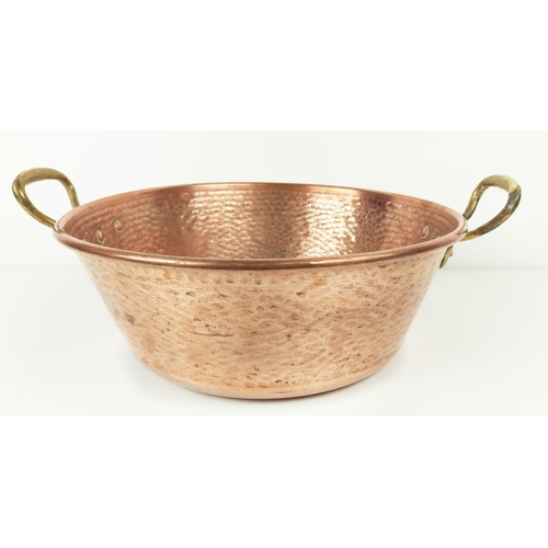 4 - COAL SCUTTLE, jam pan, four ladles, five batterie de cuisine and frying pan French copper. (12)