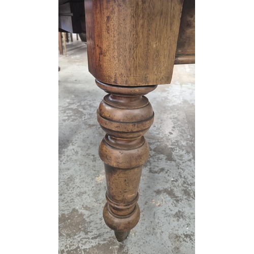 177 - DINING TABLE, Victorian mahogany, extendable with three leaves on castors, 270cm x 128cm x 73.5cm at... 