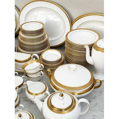 185 - DINNER SERVICE, English Fine Bone China, Wedgwood, Senator and Ascot, gold an extensive service, inc... 