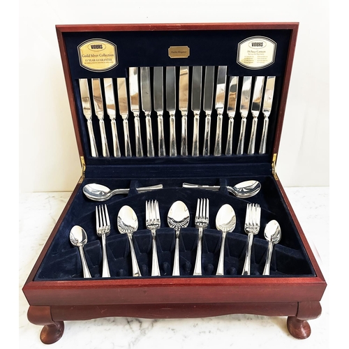 190 - CANTEEN OF CUTLERY BY VINERS, silver plated in Sheffield 'Harley Elegance' service for eight persons... 