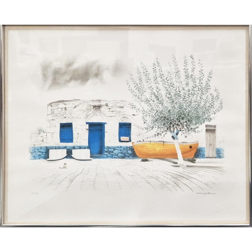 78 - DAVID GENTLEMAN (British b.1930), 'House on Quary side', lithograph, signed and numbered 11/150, 50c... 