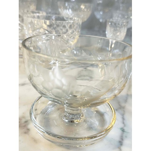 189 - GLASSWARE, a large collection, lead crystal cut glass together with 'Darlington' lead crystal tumble... 