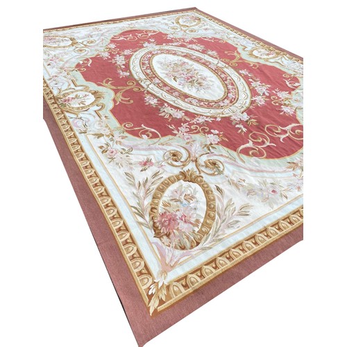 113 - AUBUSSON EMPIRE DESIGN CARPET, 360cm x 270cm.