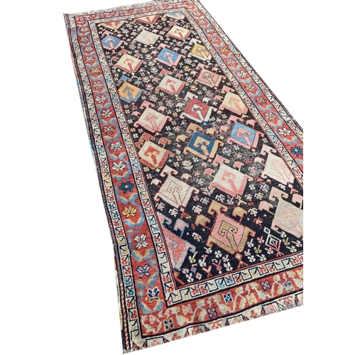 115 - ANTIQUE CAUCASIAN KAZAK RUG, 240cm x 115cm.