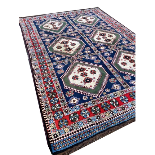 119 - ANTIQUE SOUTH WEST PERSIAN QASHQAI CARPET, 300cm x 201cm.