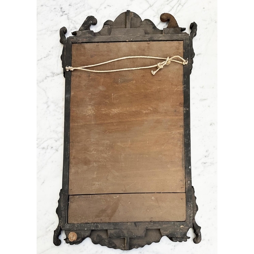 137 - WALL MIRRORS, a matched pair, George III mahogany, each rectangular with fretwork frame (one gilt sl... 