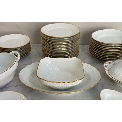 143 - GINORI DINNER SERVICE, Richard Ginori, Italy, an extensive service gold/white, including sixteen din... 