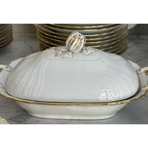 143 - GINORI DINNER SERVICE, Richard Ginori, Italy, an extensive service gold/white, including sixteen din... 