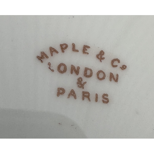 144 - MAPLE & CO LONDON PARIS DINNERWARE, Italian retailed by Maple & Co, white porcelain and gold includi... 