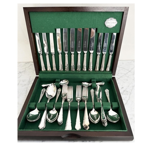 149 - CUTLERY CANTEEN, silver plated Sheffield, England, Cooper Ludlam, approx 66 pieces.