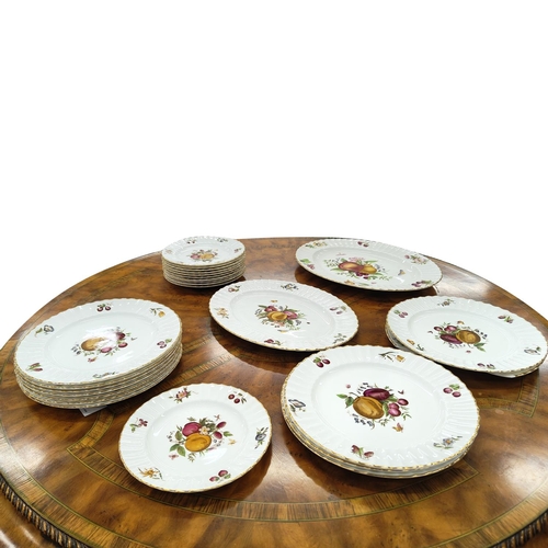 18 - PART DINNER SET, Worcester 'Delecta' pattern, comprising eleven dinner plates, eleven side plates an... 