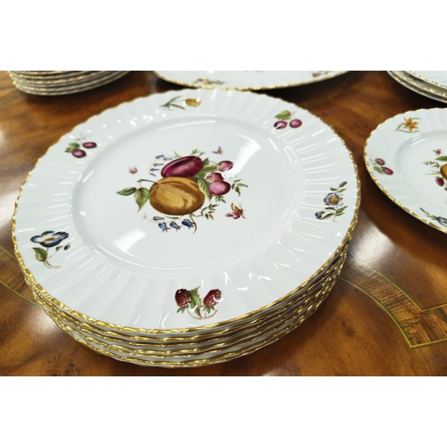 18 - PART DINNER SET, Worcester 'Delecta' pattern, comprising eleven dinner plates, eleven side plates an... 