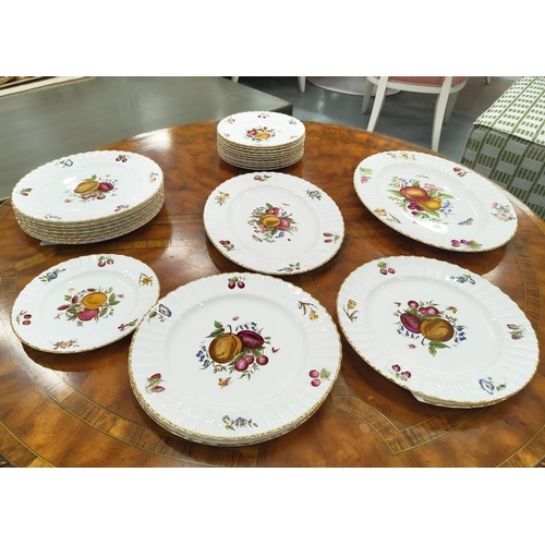 18 - PART DINNER SET, Worcester 'Delecta' pattern, comprising eleven dinner plates, eleven side plates an... 