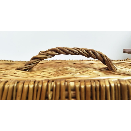 4 - FORTNUM & MASONS WICKER HAMPERS, three, 56cm W x 39cm D x 37cm H. (3)