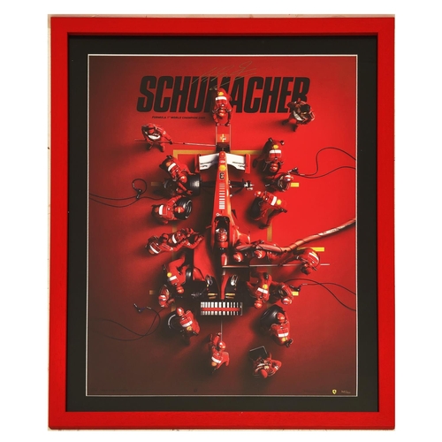 69 - MICHAEL SCHUMACHER, Pitstop 2000, limited edition poster, 365/500, 82cm x 62cm, framed.