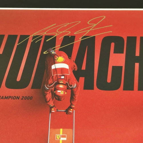 69 - MICHAEL SCHUMACHER, Pitstop 2000, limited edition poster, 365/500, 82cm x 62cm, framed.