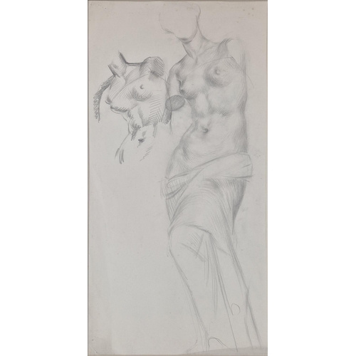 71 - A SET OF THREE PENCIL NUDE STUDIES, largest 85cm x 54cm. (3)