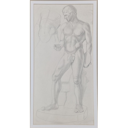 71 - A SET OF THREE PENCIL NUDE STUDIES, largest 85cm x 54cm. (3)