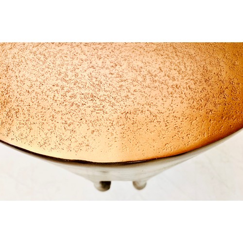 532 - SIDE TABLE, surrealist style dripping design, gilt metal, 63cm x 37cm x 37cm.