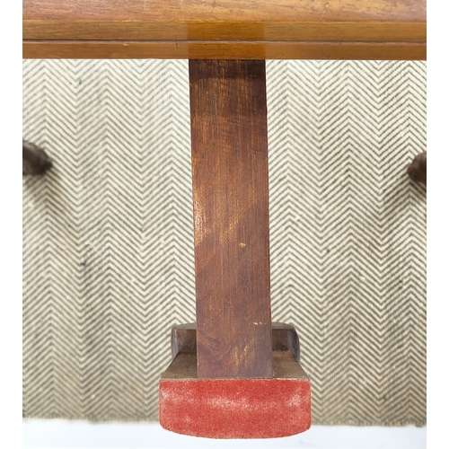 512 - TEA TABLE, early 20th century German walnut with demi lune top and hairy paw feet, 76cm H x 100cm x ... 