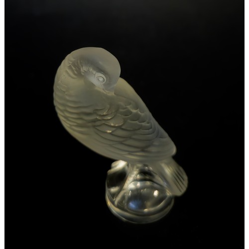 26 - LALIQUE GLASSWARE COLLECTION, comprising a turtle dove, a partridge, a part a goat on a stepped base... 