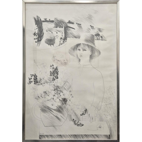 53 - MARY FEDDEN R.A. (British 1915-2012), 'Study of a young girl', pencil, signed and dated Fedden 1973,... 