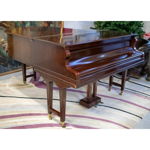 94 - CZERNY BABY GRAND PIANO, mid 20th century mahogany, supplied by Harrods, serial no. 19320, 149cm W x... 