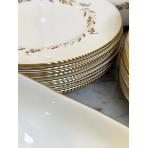 120 - DINNER SERVICE, English Fine Bone China, Royal Worcester 'Saguenay' gold, a large service with dinne... 