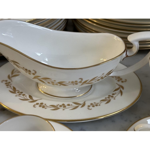 120 - DINNER SERVICE, English Fine Bone China, Royal Worcester 'Saguenay' gold, a large service with dinne... 