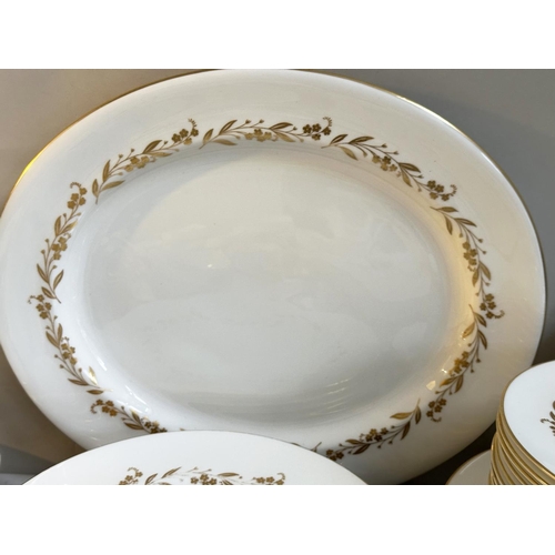 120 - DINNER SERVICE, English Fine Bone China, Royal Worcester 'Saguenay' gold, a large service with dinne... 