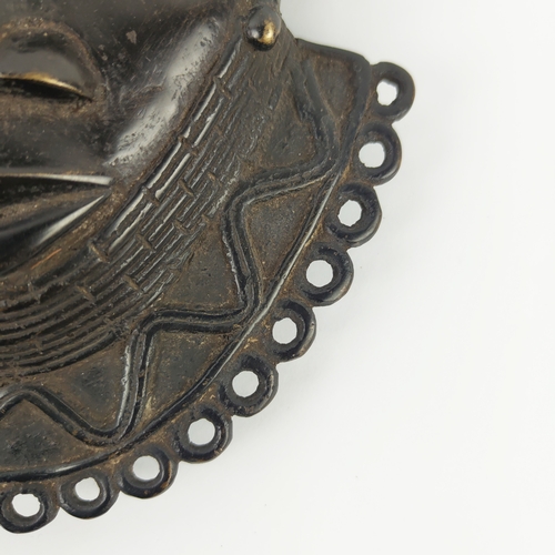 3 - PENDANT BRONZE'S, A PAIR (Nigeria), 32cm H x 18cm W. (2)