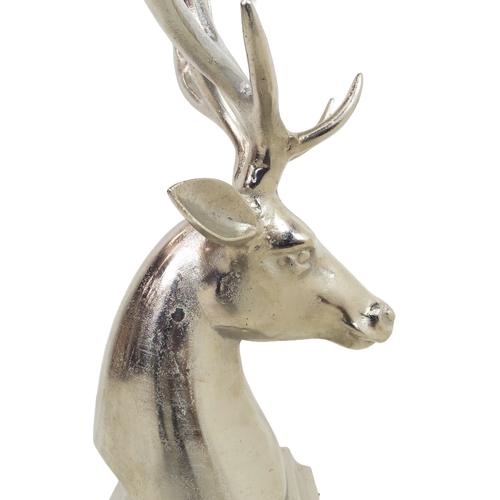 440 - CHAMPAGNE BATH, on stag head form stand, polished metal, 91cm H approx.