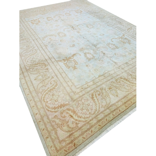 66 - FINE INDIAN AMRITZA CARPET, 370cm x 275cm.