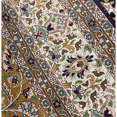 70 - SILK ESPHAHAN  DESIGN RUG, 200cm x 130cm.