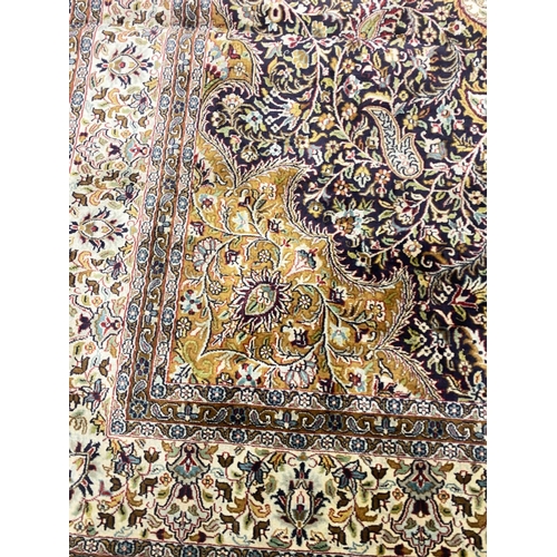 70 - SILK ESPHAHAN  DESIGN RUG, 200cm x 130cm.