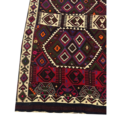 74 - ANTIQUE TURKISH KILIM, 200cm x 176cm.