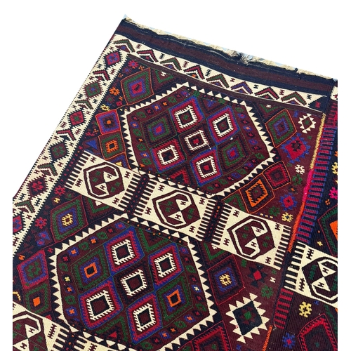 74 - ANTIQUE TURKISH KILIM, 200cm x 176cm.