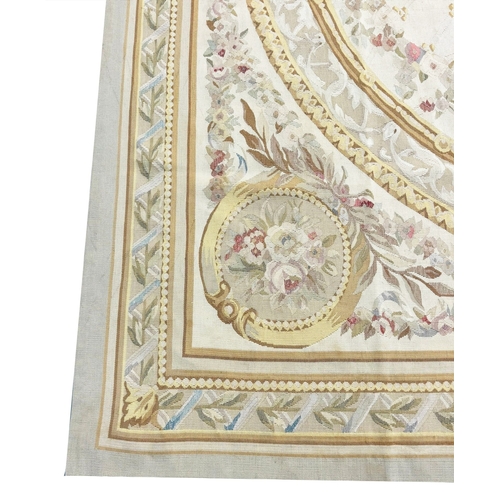 76 - FINE AUBUSSON SAVONNERIE DESIGN CARPET, 245cm x 230cm.