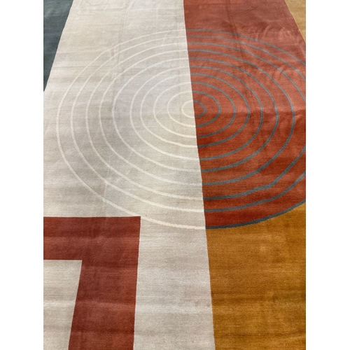 83 - TESSA KENNEDY CONTEMPORARY CARPET, 325cm x 249cm, Art Deco design.