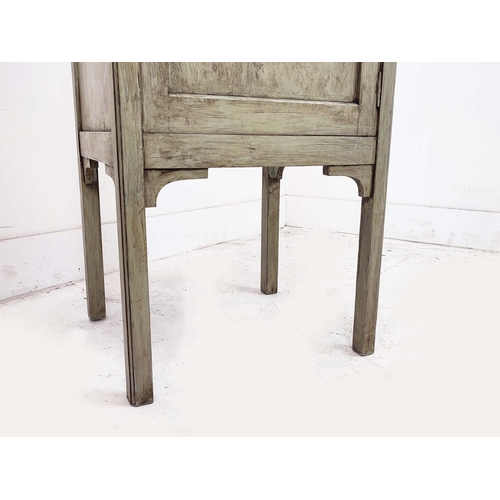 88 - BEDSIDE CABINETS, a pair, early 20th century and later grey painted, each with single door, 69cm H x... 