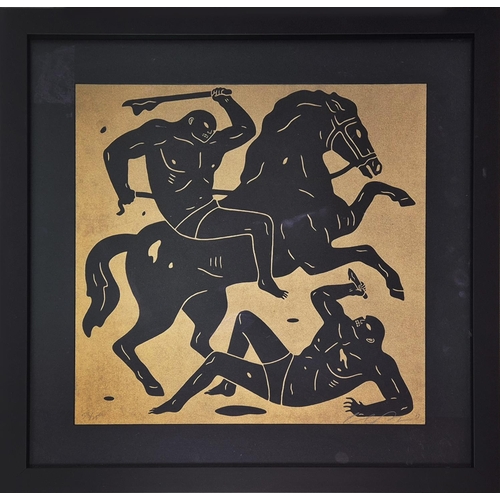 17 - CLEON PETERSON (American b.1973), 'into the night', silkscreen print, signed and numbered 53/150, 42... 