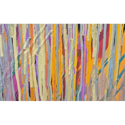 40 - GINETTE FIANDACA, 'Abstract', oil on canvas, 152cm x 122cm.