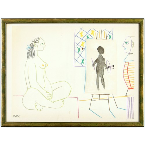 39 - PABLO PICASSO, pair of lithographs, Suite: Comedie Humaine, printed by Mourlot, 35cm x 26cm each.